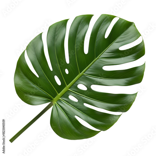 Stunning monstera leaf creating vibrant tropical vibes and natural beauty