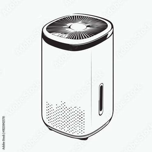 vector illustration of an air purifier
