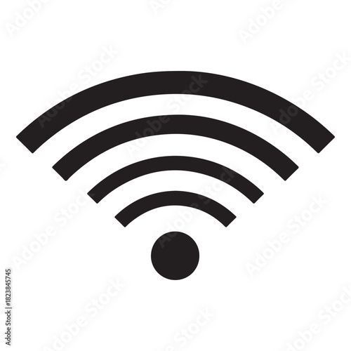 Wifi Symbol Vector Wireless Internet Connection Communication Technology Icon Design