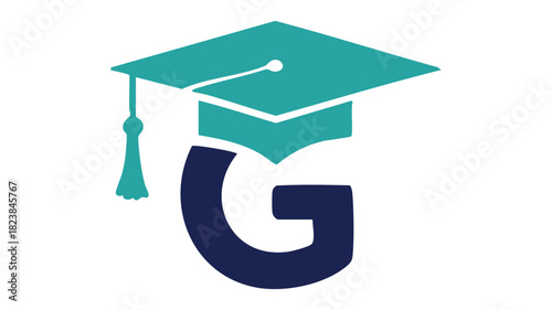 Graduate g letter logo concept