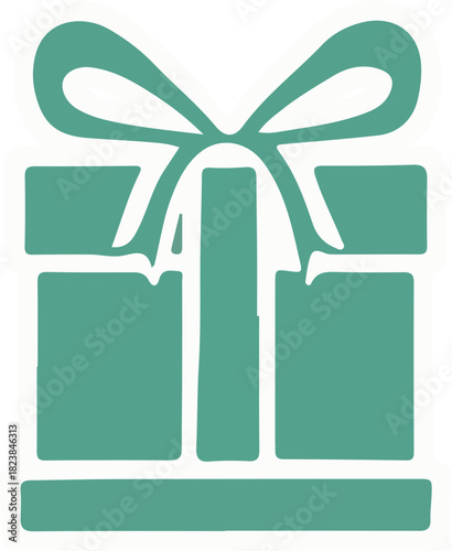 Holiday Gift Icon Celebration, Festive, Present, Box, Ribbon