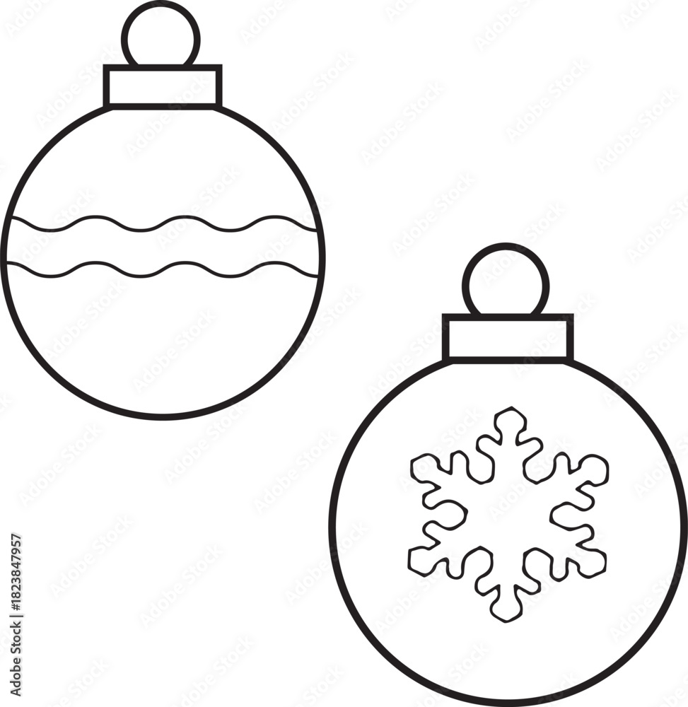 Obraz premium set of christmas balls ,christmas balls set ,christmas, ball, decoration, holiday, xmas, celebration, ornament, glass, sphere, bauble, vector, illustration, december, snowflake, year, design, season, 