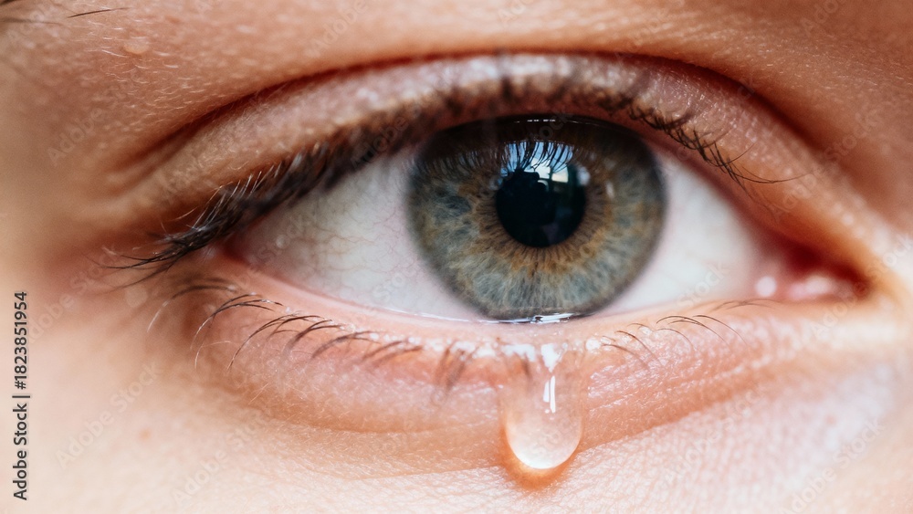 Fototapeta premium crying teardrop
