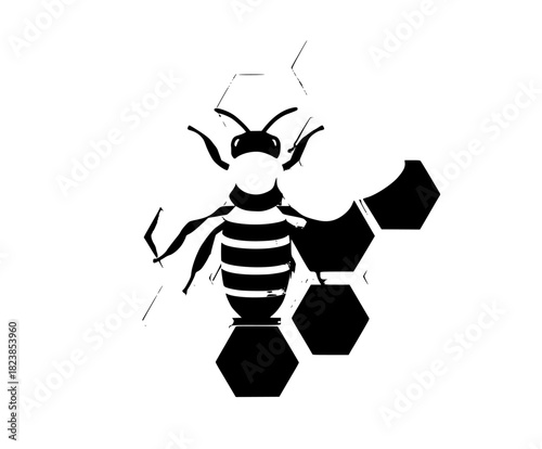 Honey Queen: Tribute Apian Worker | Clean, isolated vector art for creative projects.