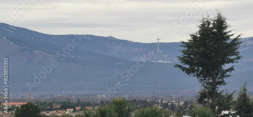 View of a scrubland mountain, standing out in a serene and picturesque setting.