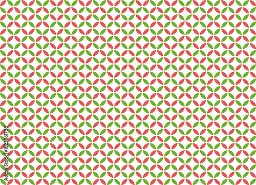 Seamless pattern texture background Christmas geometric wallpaper design green red on white illustration 