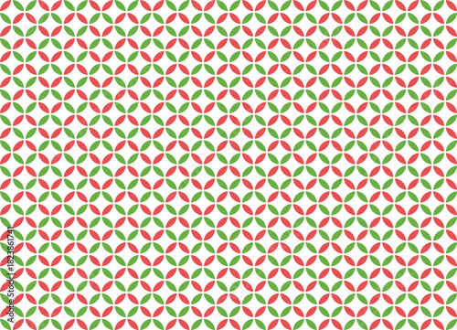Seamless pattern texture background Christmas geometric wallpaper design green red on white vector illustration.