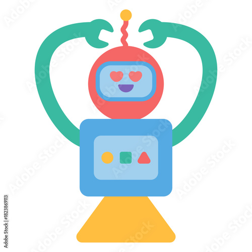 하트 로봇 일러스트