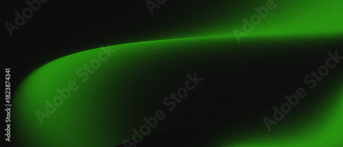 Grainy Green Light Arc on Dark Gradient – Abstract Minimalist Background with Smooth Motion Flow