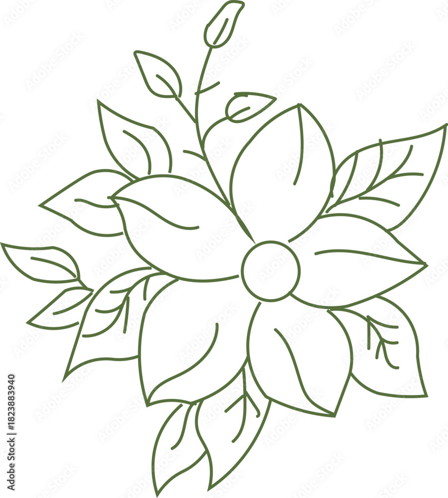Obraz premium abstract flower vector illustration