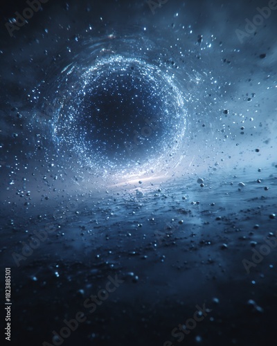 Heat death of universe concept dim galaxies fading into cosmic cold symbolic visualization of entropy stillness minimalist science art