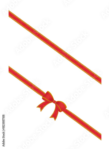 赤リボンの華やかなデコレーションライン