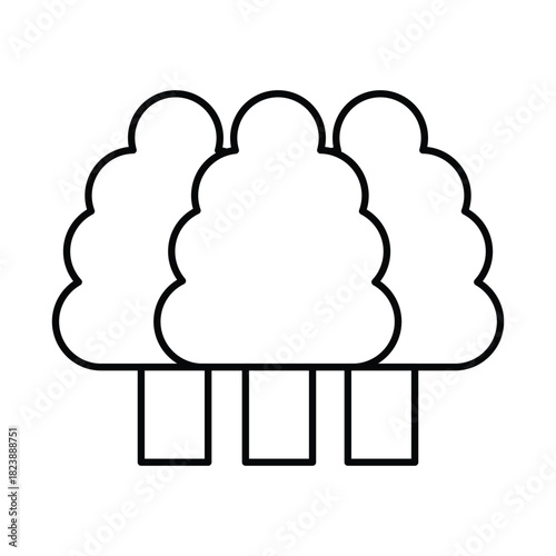 Forest Vector icon which can easily modify or edit