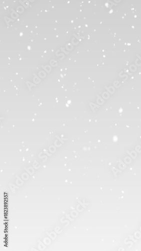 Png drifting snow on a transparent background. Light snowfall with gentle snowflakes, scattered snow flakes and a serene snowy backdrop. Bokeh-style lights in vector format.