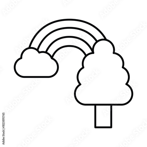 Rainbow Vector icon which can easily modify or edit