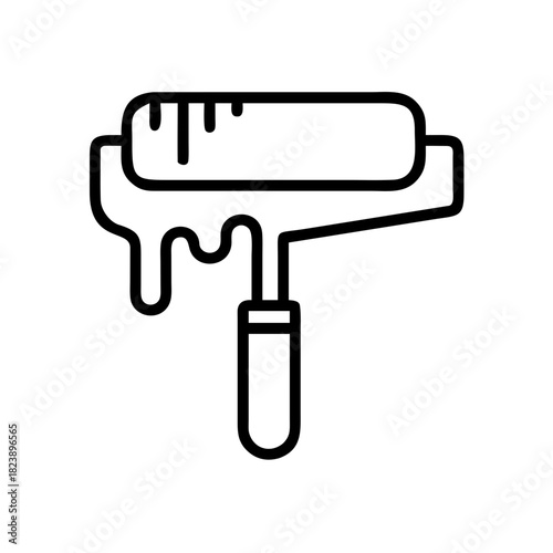vector illustration of a paint roller