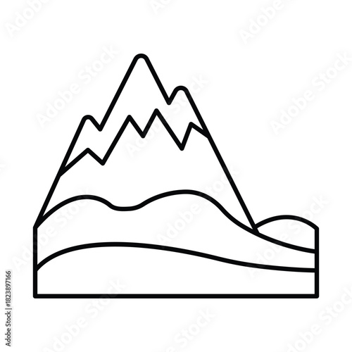 Mountains Vector icon which can easily modify or edit