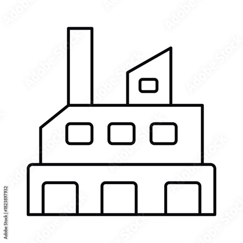 Factory Vector icon which can easily modify or edit