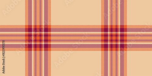 Warm plaid seamless pattern in pixel art style. Perfect for textile, backgrounds, or autumnal designs. Versatile  timeless, adding a touch of cozy texture.