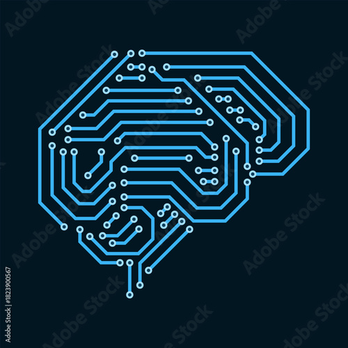 Printed circuit board shaped like a human brain