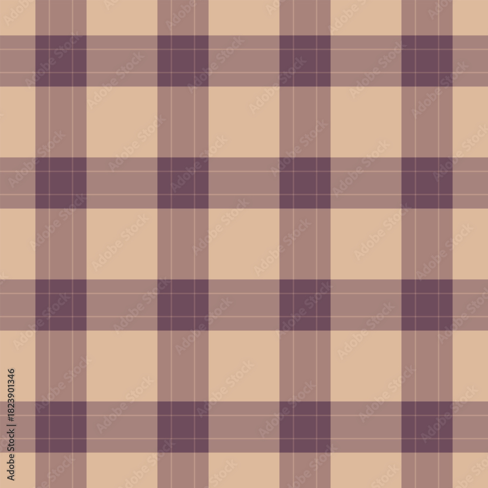 Fototapeta premium Golf plaid fabric seamless, single background check textile. Mockup vector texture pattern tartan in pastel and pink colors.