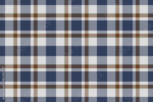 Overlay seamless tartan textile, copy space pattern check plaid. Guy texture vector fabric background in gainsboro and blue colors.