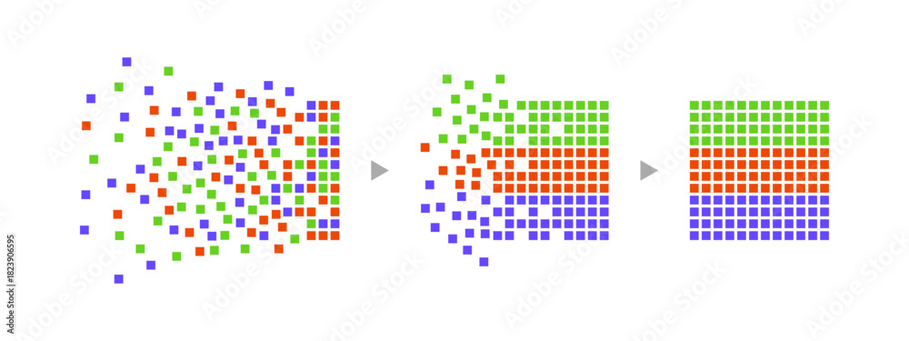 Naklejka premium Big data processing, analytics and decisions