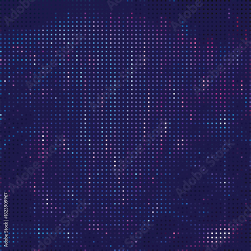 A dark blue background with a fine grid of small white dots, creating a digital or abstract textured effect