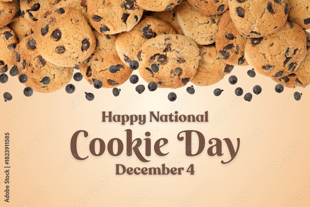 Obraz premium Celebrate National Cookie Day with tasty cookies