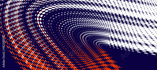 Abstract speed lines style orange color halftone banner design template, Modern, Eps 10.