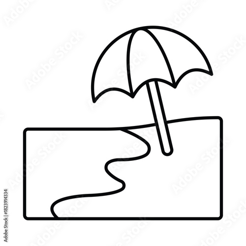 Beach Vector icon which can easily modify or edit