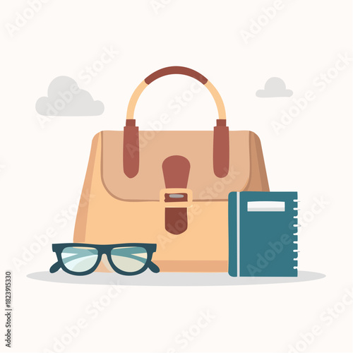 Illustration vectorielle d’accessoires du quotidien stylisés