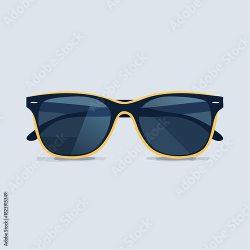 Lunettes de soleil stylisées vectorielles en design plat