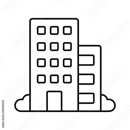 Apartment Vector icon which can easily modify or edit