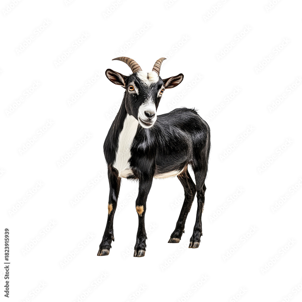 Fototapeta premium Goat standing on Transparent Background