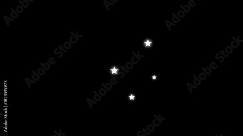 Wallpaper Mural Sparkling stars Shine animation, glowing light effect, smooth twinkling star animation in 4k with white glitter trails, sparkling stardust motion, and cartoon shine effects on black screen 4k video Torontodigital.ca