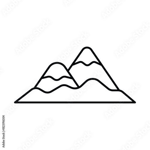 Snow Peaks Vector icon which can easily modify or edit
