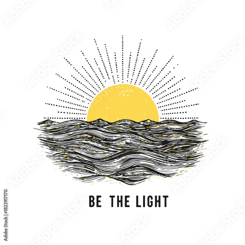 Be the Light” – Sunny Motivational Quote Design