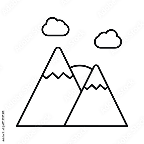 Sunset Hills Vector icon which can easily modify or edit