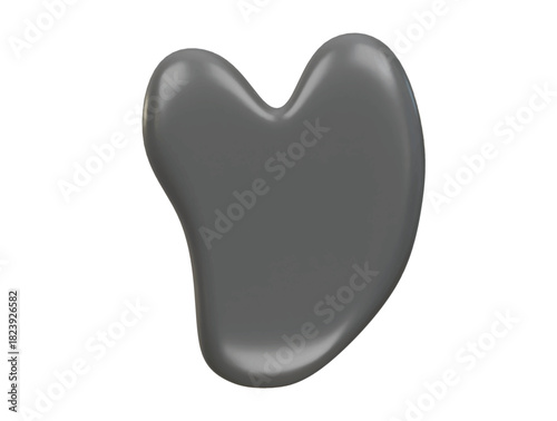 gua sha tool icon 3d illustration render