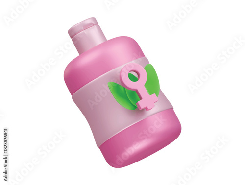 femine herbal cleanser icon 3d illustration render
