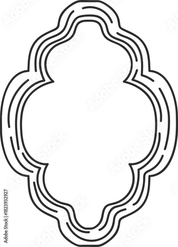 Photography Ornate frame design featuring abstract curvilinear lines