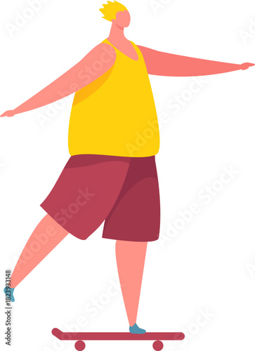 Person balancing on skateboard demonstrating skill and leisure