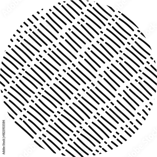 Black decorative dashed diagonal lines in hand drawing style