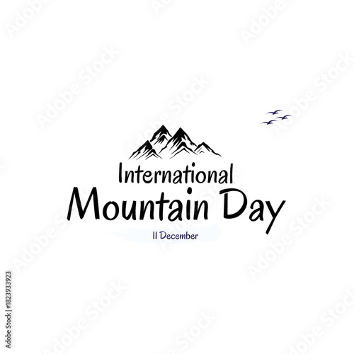 vector graphic of international mountain day good for international mountain day celebration. flat design. flyer design.flat illustration.