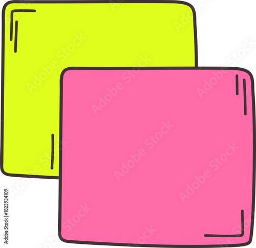 Colorful sticky notes for memo and reminders