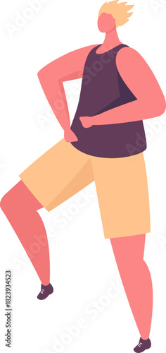 Man exercising, moving with energy and active lifestyle