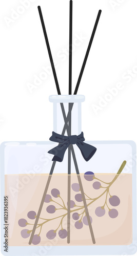 Reed diffuser creating home fragrance and relaxation