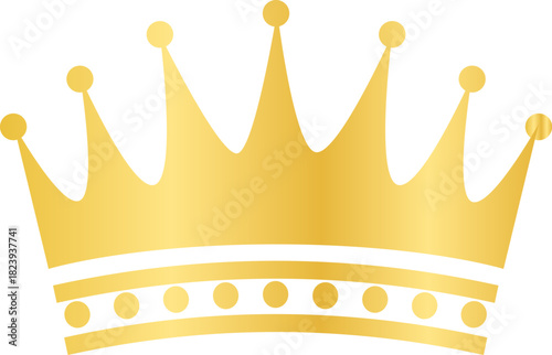 Gold crown representing royalty power and leadership