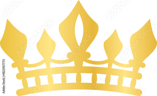 Golden crown symbol representing royalty power and success